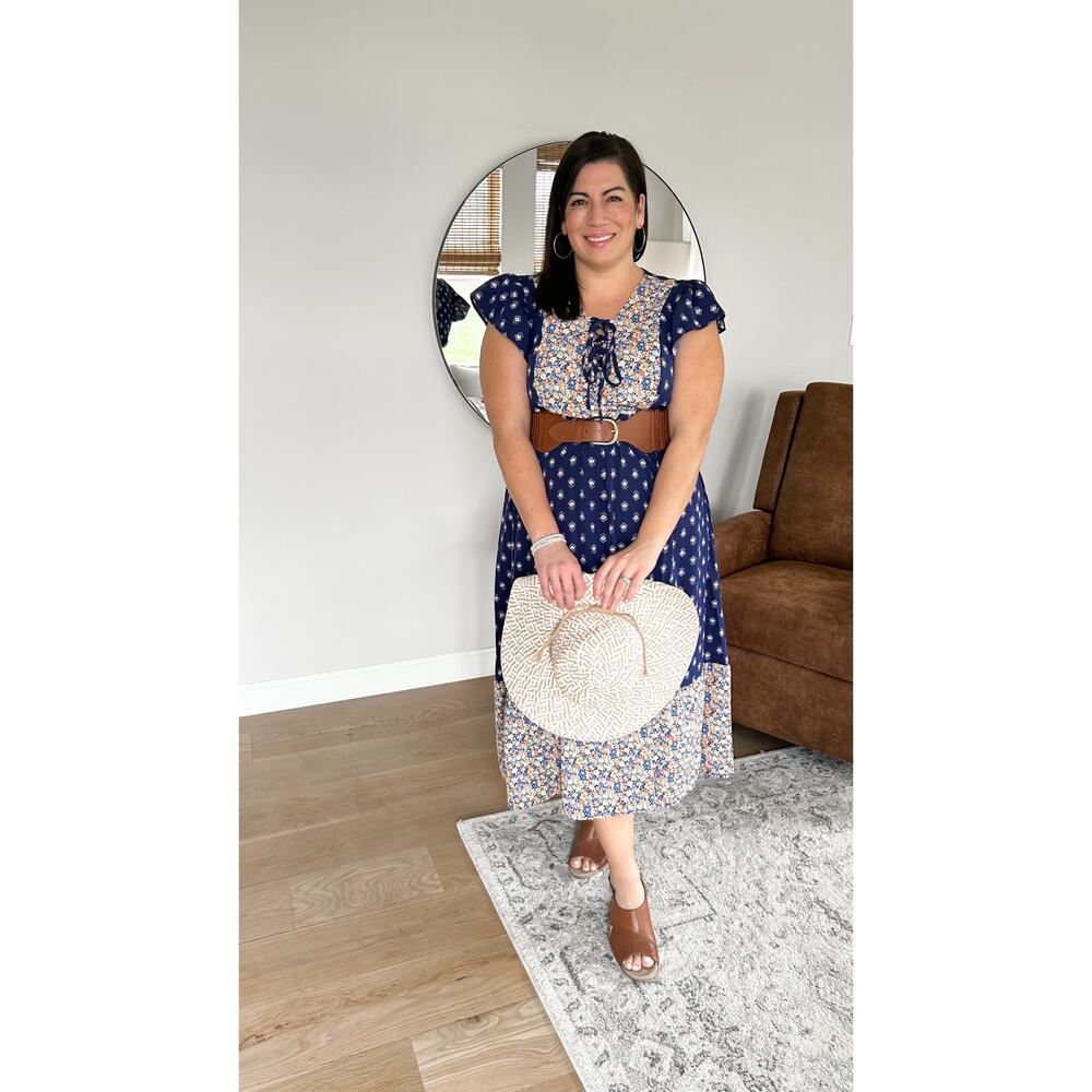 BLOOMCHIC Boho print sleeveless dress